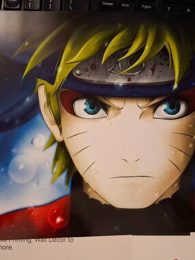 NARUTO UZUMAKI GLOWING EYES ANIME PORTRAIT POSTER ANIME ART 8 X 10 ARTWORK